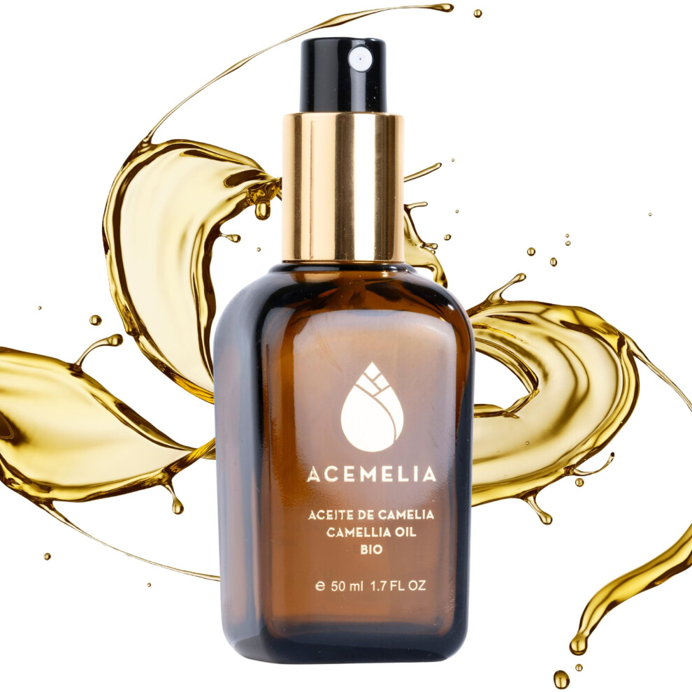 Acemelia Camellia Oil Bio - 50Ml - 100% Natural-Hydrating And Nourishing For Face, Hair, And Body-Antioxidant And Rejuvenating Properties-Instant Absorption