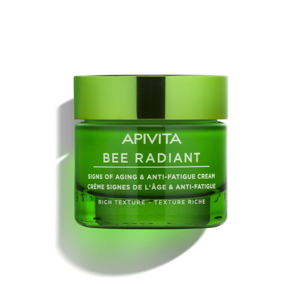 Apivita Cream/White Bee Radiant Signs Of Aging & Anti-Fatigue Face 50Ml - Antiwrinkle Moisturizer For Dry Skin With Propolis & Peony - Fights Lines,