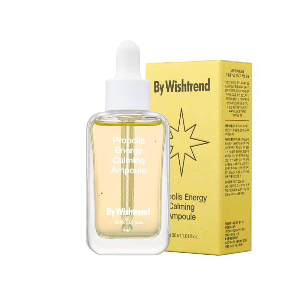 By Wishtrend Propolis Energy Calming Ampoule 30Ml 1.02 Fl Oz - Prevent Blemishes, Hydration, Hyperpigmentation, Ideal For Sensitive, Troubled Skin,