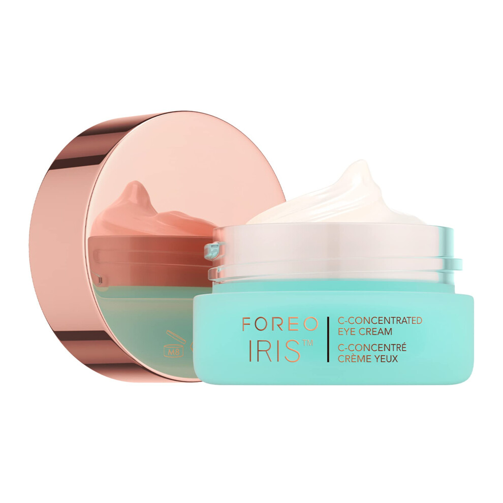 Foreo Cream/Dark Iris C-Concentrated Brightening Eye For Circles And Puffiness - Under Eye Brightener - Hyaluronic Acid - Antioxidant - Vegan - Travel