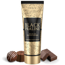 Onyx Black Praline Bronzing Cream | Dark Tanning Accelerator for Women | Deep Chocolate Tan with Streak-Free Finish | Enhances Radiance for Indoor &