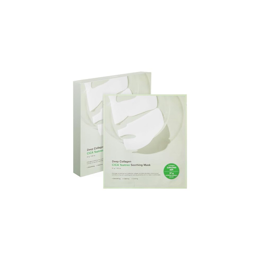 Sungboon Editor Deep Collagen Cica Tea Tree Overnight Mask 37Gx4ea | Real Collagen Face Mask With Tea Tree & Centella | Acne Face Mask For Calming &