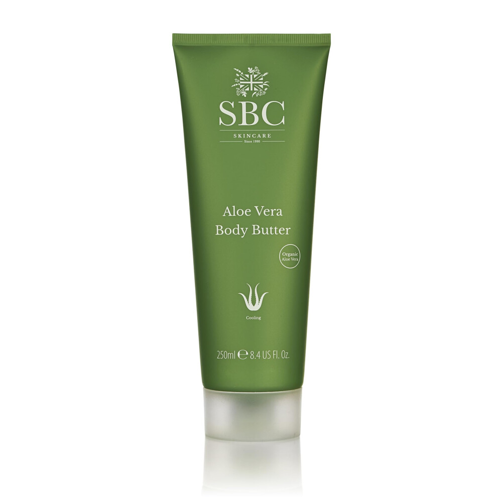 Sbc Skincare Aloe Vera Body Butter 250Ml, Hydrating & Cooling After-Sun Moisturiser, With Refreshing Aloe Vera, Shea Butter & Vitamin E For Dry Or