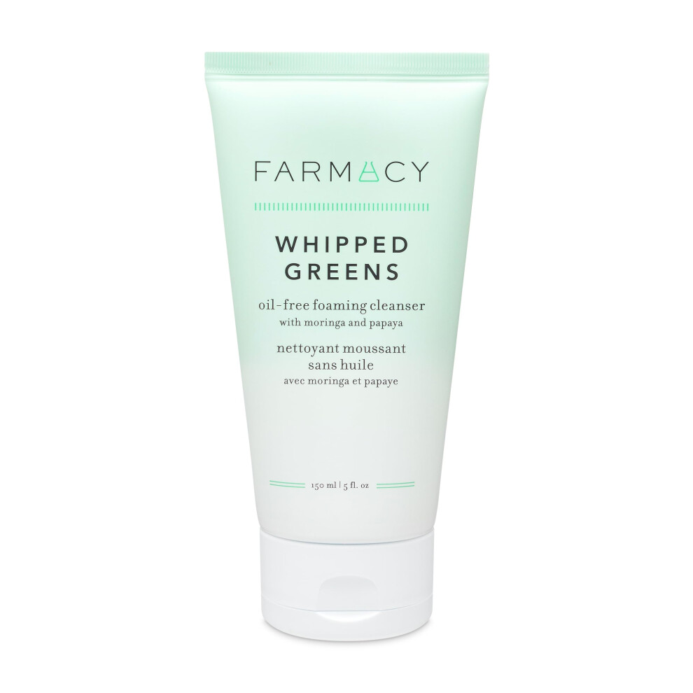 Farmacy Whipped Greens Face Wash - Oil Free Foaming Facial Cleanser For Combination And Oily Skin (150Ml)