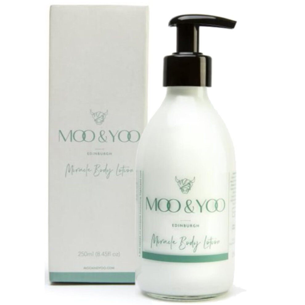 Moo & Yoo Cream Miracle Body Lotion - Marula Oil & Icelandic Moss - Moisturising For Men & Women - Natural Skin Care - Vegan & Cruelty Free - 250Ml