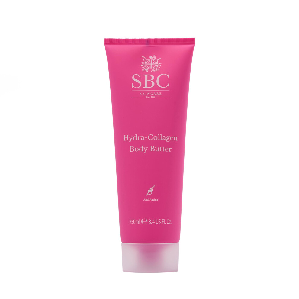 Sbc Skincare Hydra-Collagen Body Butter 250Ml, Anti-Ageing & Firming Moisturiser, Marine Collagen, Shea Butter & Vitamin E, Fast-Absorbing &