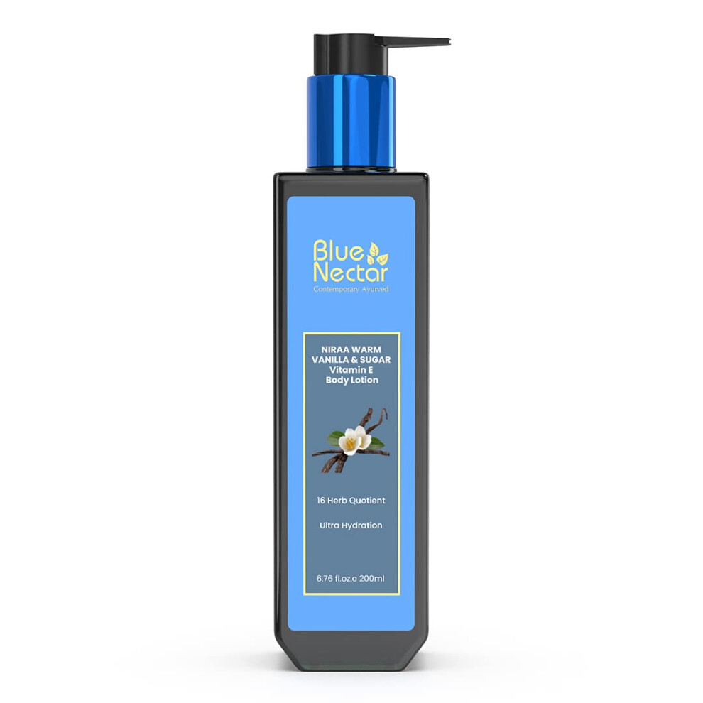 Blue Nectar Shea Butter Warm Vanilla And Sugar Body Lotion Cream With Vitamin E For Ultra Hydration (12 Herbs, 200 Ml)