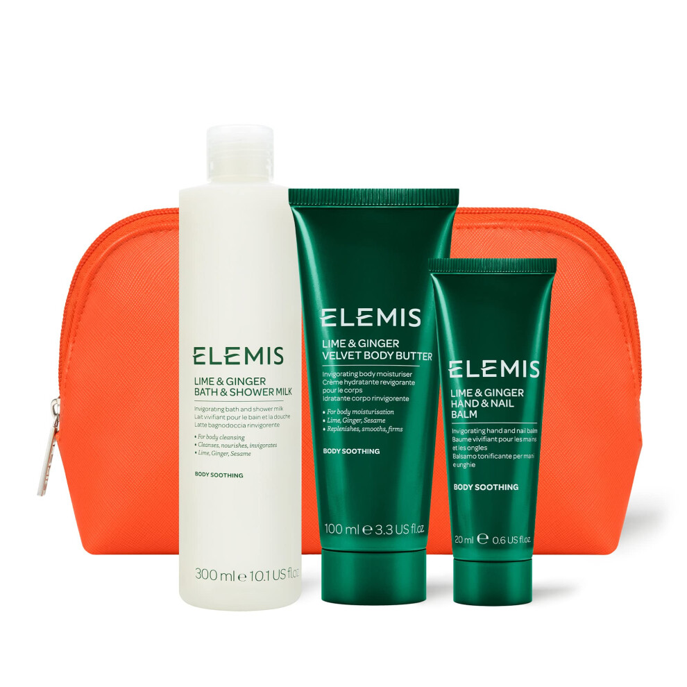 ELEMIS Lime and Ginger Body Care Trio, 3-Piece Luxury Body Care