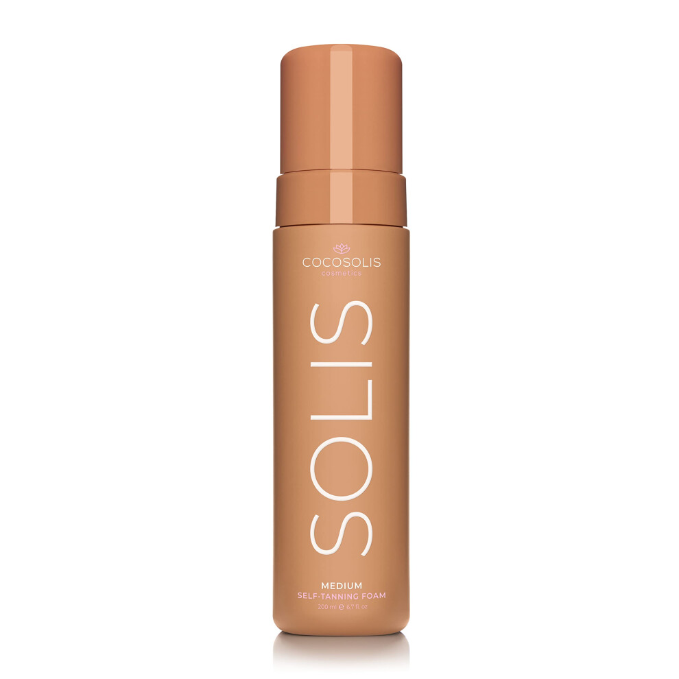 Cocosolis Solis Medium Self-Tanning Lotion For Face And Body, Mousse For A Rich, Natural And Long-Lasting Tan, With Plant-Based Dha (200 Ml)