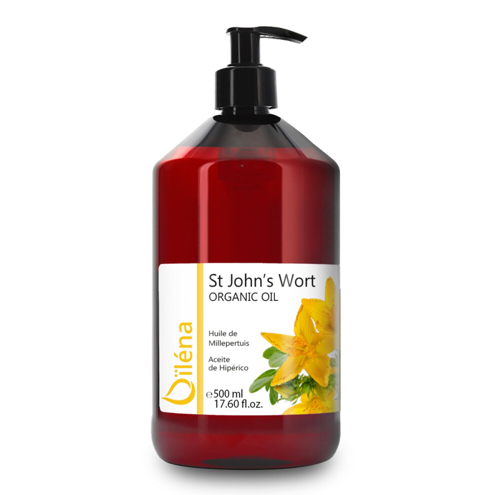 Oã¯Lã©Na O?L?Na - St. John's Wort Hypericum Oil 500 Ml | Natural Cold Pressed Massage Oil | Body & Face Relaxing Oil | Anti Stretch Mark & Hydrating Skin Care