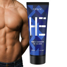 Onyx HE Sunbed Cream for Men | Tanning Accelerator for Indoor & Outdoor Use | Light, Streak-Free Formula for Rapid, Dark Results | Hydrating Lotion to