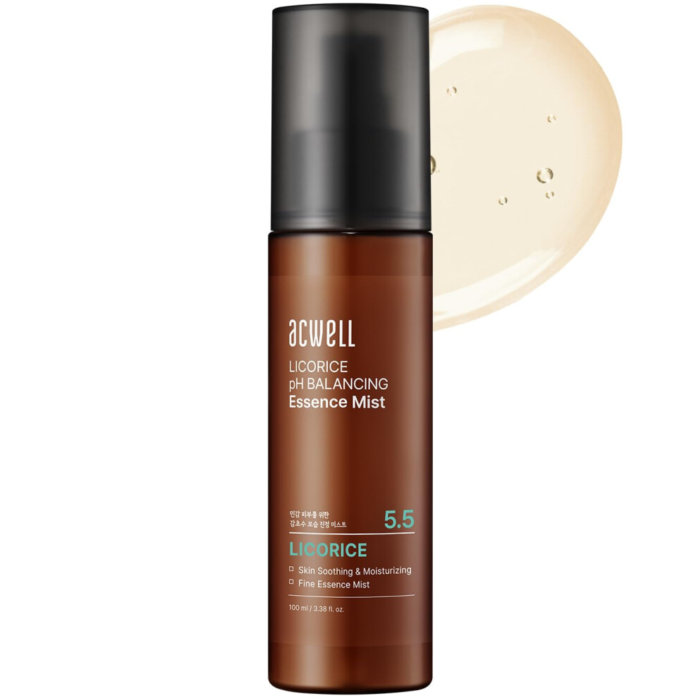Acwell Licorice Ph Balancing Essence Hydrating Face Mist 100Ml - Soothing And Hydrating With Licorice Water For Instant Moisturization, Facial Mist