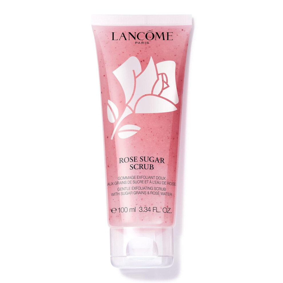 Lanc?me Rose Sugar Scrub - Gentle Exfoliating Face Scrub with Sugar & Rose Water for All Skin Types, 100ml