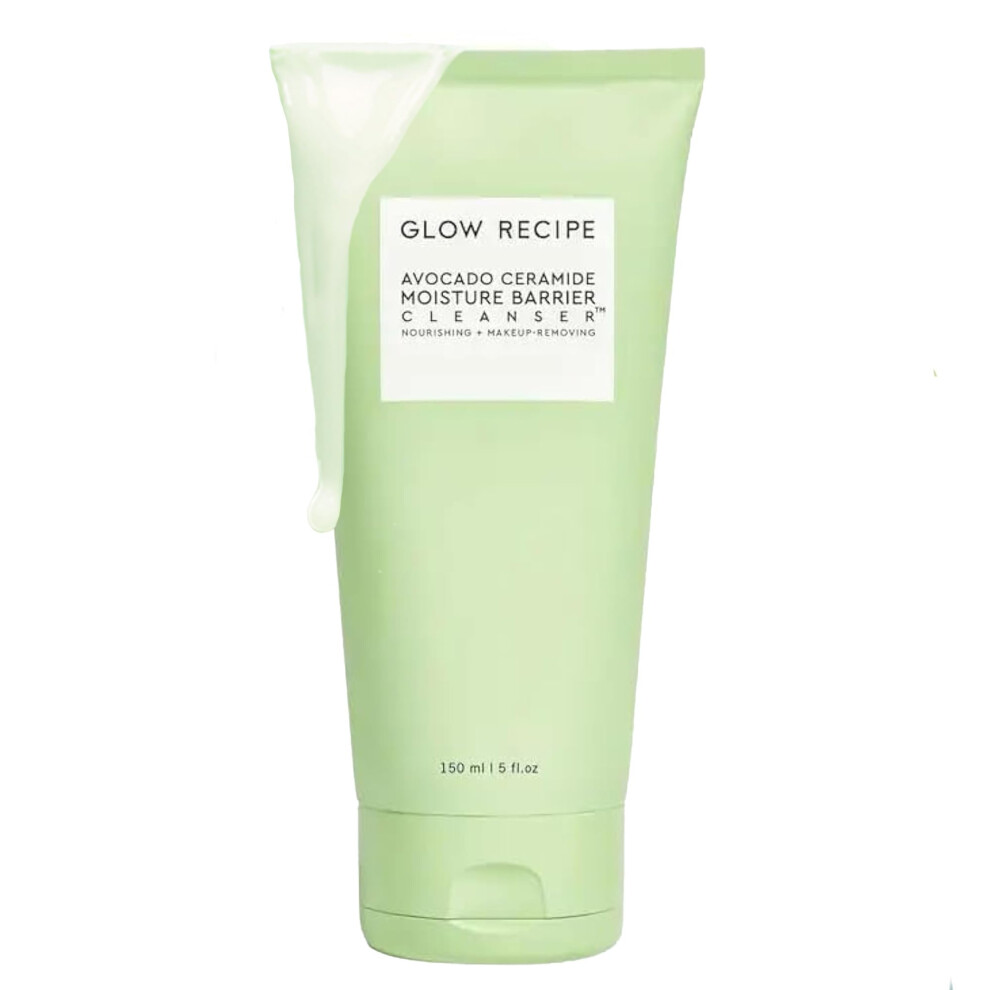 Glow Recipe Avocado Ceramide Moisture Barrier Face Cleanser - Hydrating Facial Cleanser for Dry Skin - Daily Makeup Remover & Gentle Face Wash