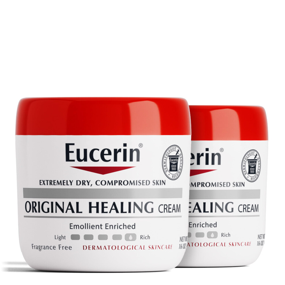 Eucerin Cream Original Healing, Creme For Very Dry, Sensitive Skin, Fragrance Free (Pack Of 2)