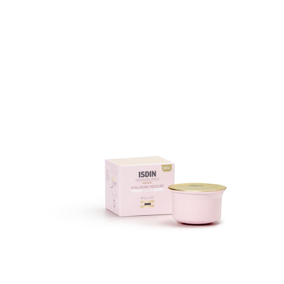 Isdin Cream Isdinceutics Hyaluronic Moisture (Sensitive Skin Eco-Refill) 50Ml | Lightweight Facial With Hyaluronic Acid For Sensitive And