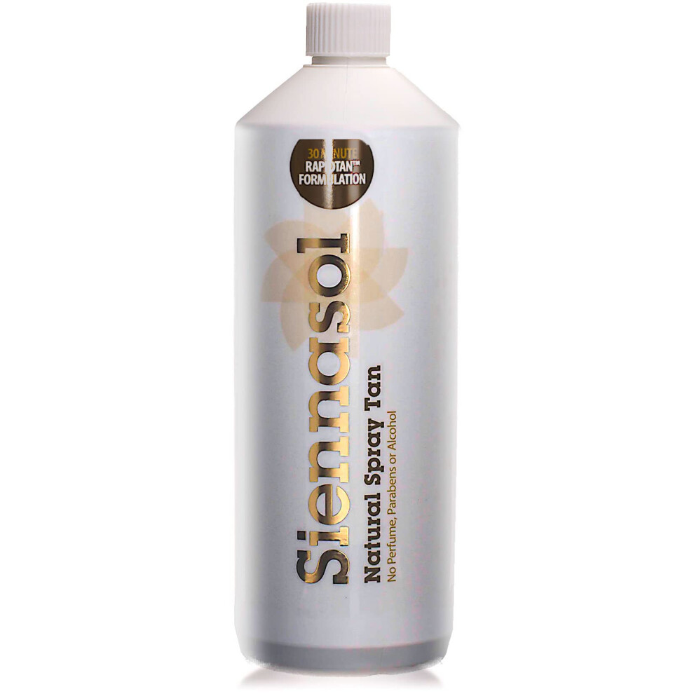 Funkypumpkin Siennasol Spray Tan Solution - 1 Litre; Natural 10% Dha; Phthalate, Perfume & Paraben-Free; Aloe Vera & Kiwi Infused; Ideal For Salons & Mobile