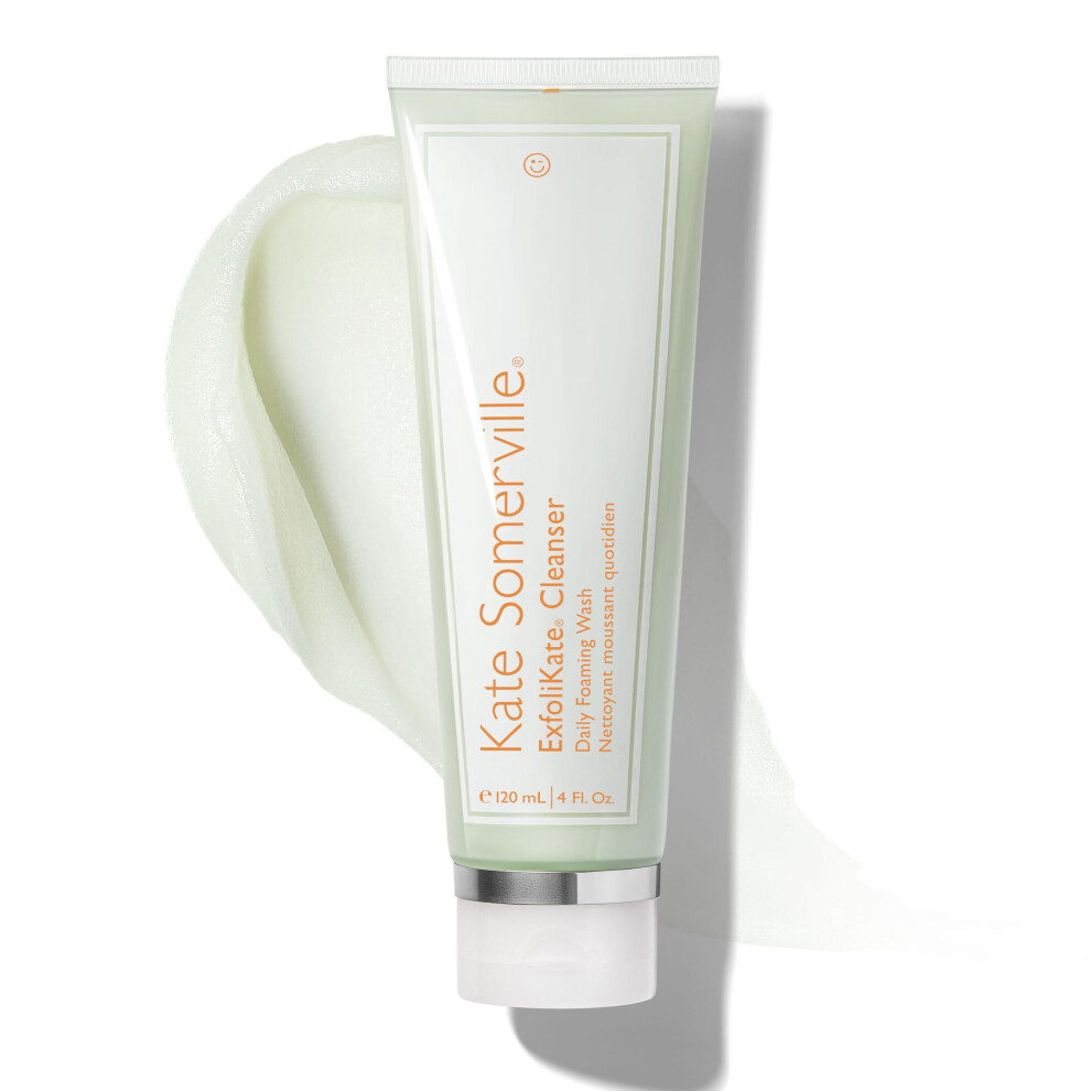 Kate Somerville Exfolikate Cleanser - Daily Exfoliating Foaming Face Wash - Clinically Formulated Glycolic Acid And Lactic Acid Gentle Facial Scrub