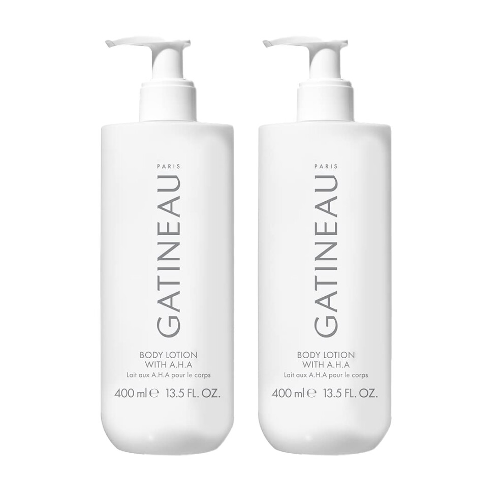 Gatineau - AHA Body Lotion, Duo Pack, Hydrating Cream for Dry Skin with Shea Butter (400ml x 2 Bottles)
