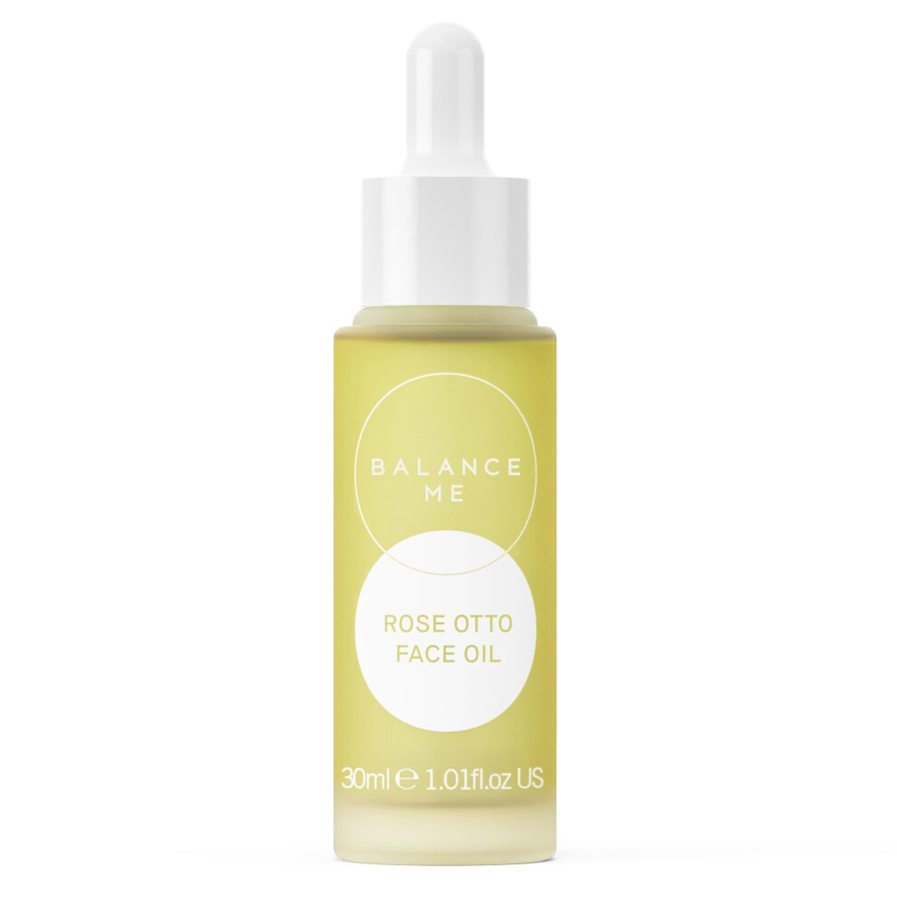 Balance Me Rose Otto Face Oil 30Ml, Dry Skin Face Moisturiser With Rosehip, Skin Care For Anti Redness And Acne Scarring, Vegan Cruelty Free