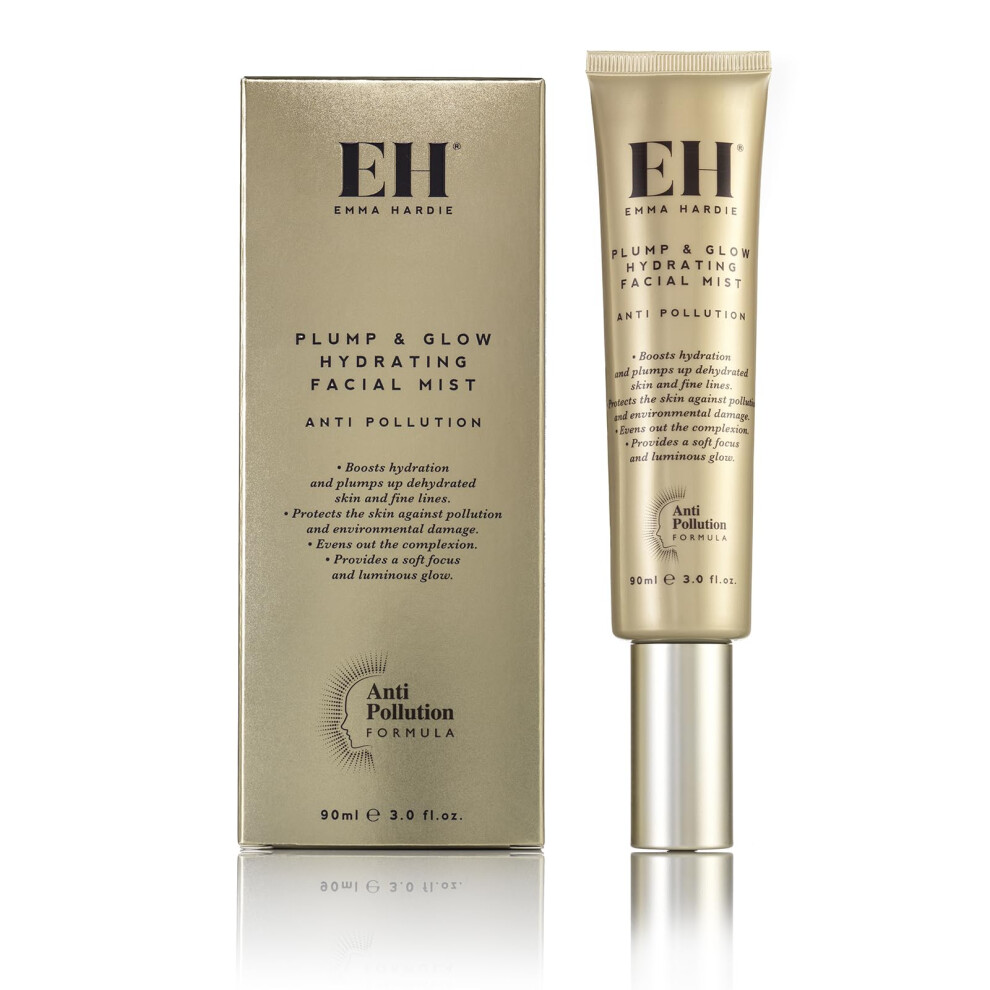 Emma Hardie 90ml Plump & Glow Hydrating Facial Mist, Helps to Boost Hydration & Plumps Fine Lines and Tones Down Redness, Protects Skin from Pollution