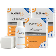 3 x Blephasol Duo 100 ml Micellar Eyelid Cleansing Lotion with 100 Lint-Free Pads | Effective and Gentle Cleansing for Make-Up Removal, Inflamed and