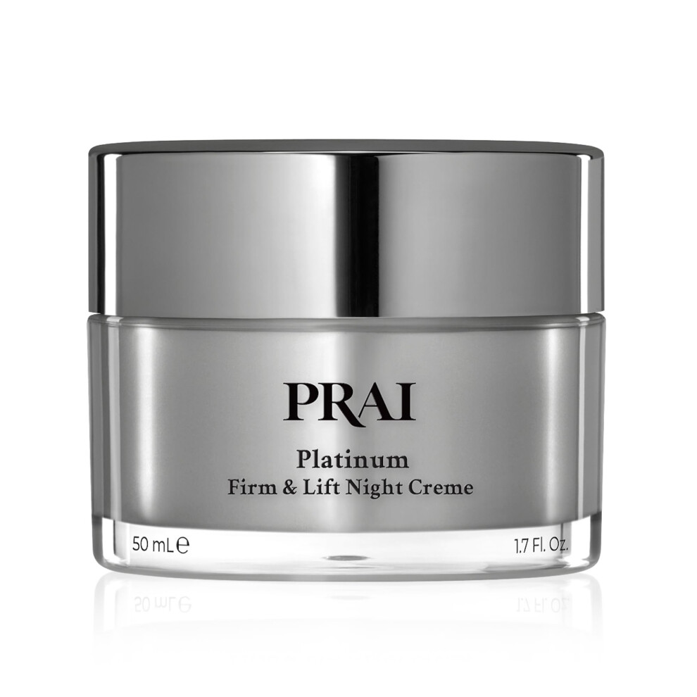 Prai Platinum Firm & Lift Night Creme 50Ml - Nourishing & Hydrating Overnight Moisturiser With Platinum, Shea Butter, Vitamin A - Plumps, Firms,