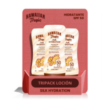 Hawaiian Tropic - Silk Hydration Protective SPF 50 - Protective Sun Lotion with Moisturizing and Water Resistant Silk Tapes, Tropical Sun Cream, Pack