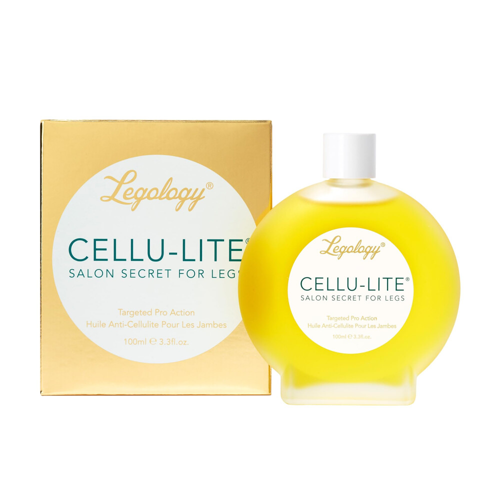 Legology Cellu-Lite Oil - Premium Anti-Cellulite Oil For Legs With Stimulating Aromatherapy Oils & Lymphology Complex - 100Ml
