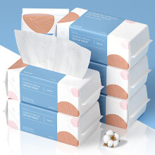 PoeticEHome Cotton Face Tissue 6 Pack, Ultra Soft Dry Wipes Disposable, Cosmetic Facial Cleansing Towel for Makeup Removing, Baby Care, Surface
