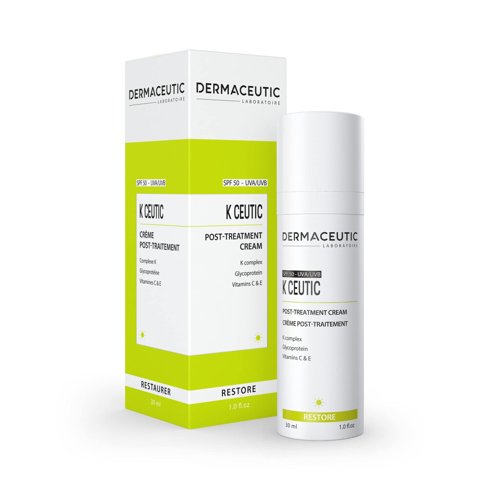Dermaceutic K Ceutic By Dermaceutic: This Post Treatment Cream Contains K Complex, Glycoprotein, Vitamin C And E And Uv Filters. 30 Ml.