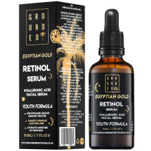 Egyptian Gold Anti Ageing (1%) Retinol Face Serum with Hyaluronic Acid, Vitamin C, Aloe Vera, Vitamin E & Jojoba Seed Oil. High Strength Skin