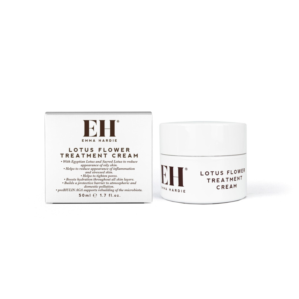 Emma Hardie 50ml Lotus Flower Treatment Face Cream, Reduces Appearance of Inflammation & Stressed Skin, Helps to Improve Skin Tone and Boosts