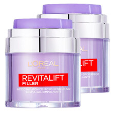 L'Or?al Paris Revitalift Filler Nourishing and Hydrating Facial Plumping Gel Cream with Hyaluronic Acid for All Skin Types - 2x 50ml Jars