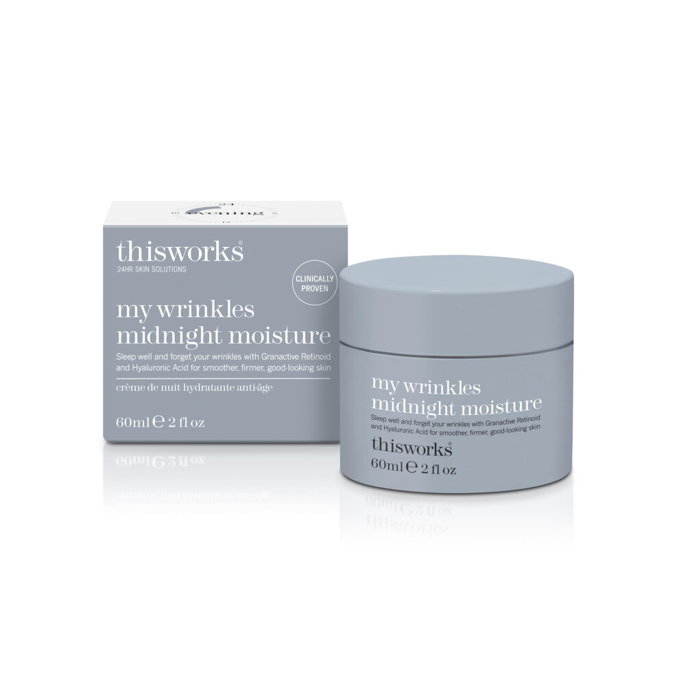 This Works Cream My Wrinkles Midnight Moisture, 60 Ml - Anti Aging Night With Hyaluronic Acid And Retinoid Complex - Nourishing Overnight Face