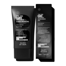 Allies of Skin - The One SPF 50 Invisible Sunscreen Gel with Vitamin C, Green Tea, Carrot Seed, Red Raspberry Seed Oil & Licorice Root, and 5