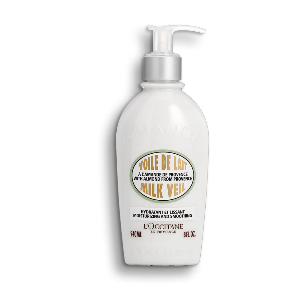 L'OCCITANE Almond Milk Veil 240ml, 96% Readily Biodegradable, Nourishing, Smoothing and Firming, Premium and Clean Beauty Skincare for All Skin Types