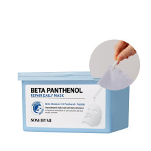 SOME BY MI Beta-Panthenol Repair Daily Mask 30 Sheets, 11.8Oz - Daily Vegan Korean Face Sheet Mask for Skin Barrier Recovery - Hydrating and