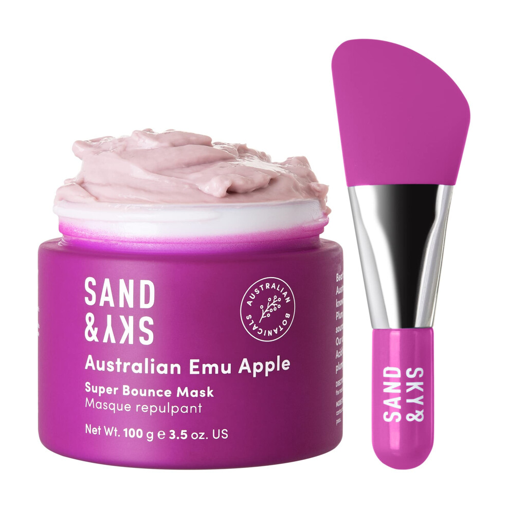 Sand & Sky Australian Glow Berries Brightening Face Mask With Vitamin C & Hyaluronic Acid - Anti-Wrinkle Sleeping Mask, For Radiant Skin, 2.1 Oz