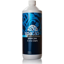 Spatan Spray Tan Solution - 1 Litre; Extra Dark Shade; Fragrance-Free with Organic DHA; Alcohol, Perfume & Paraben-Free; Quick-Dry Formula for