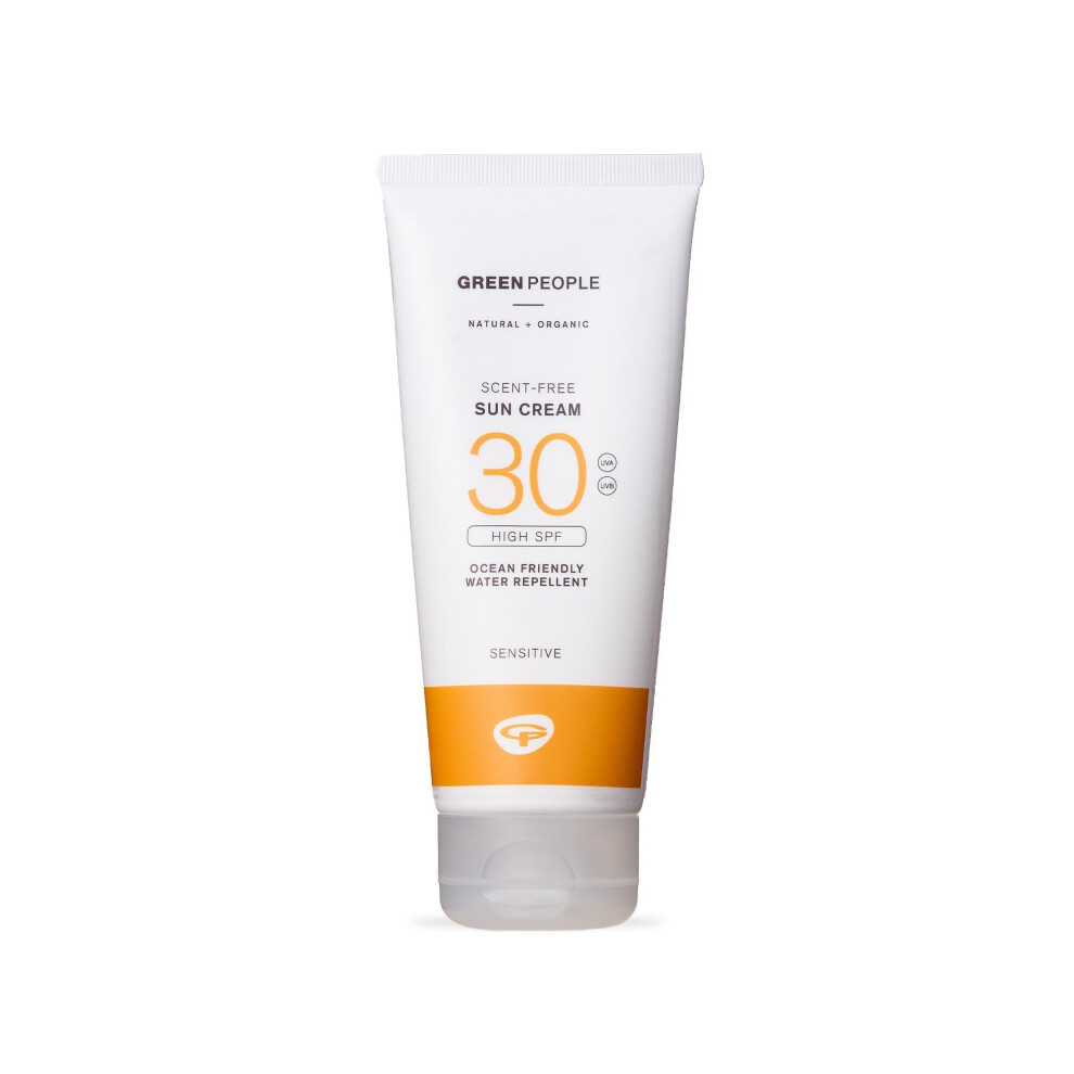 Green People - Scent Free Sun Cream SPF30 - Natural, Organic for Eczema & Sensitive Skin - Non Comedogenic, Reef Safe - Face & Body, 200ml