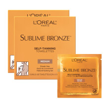 L'Or?al Paris Skincare Sublime Bronze Sunless Tanning Towelettes, Fast-Drying, Streak-Free Self Tanner, 6 ct.