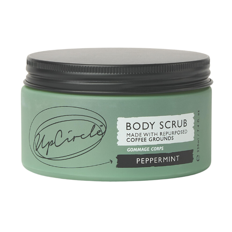 Upcircle Exfoliating Coffee Body Scrub With Peppermint 220Ml - Sea Salt, Shea Butter + Coconut Oil - Exfoliates Your Skin + Improves Circulation