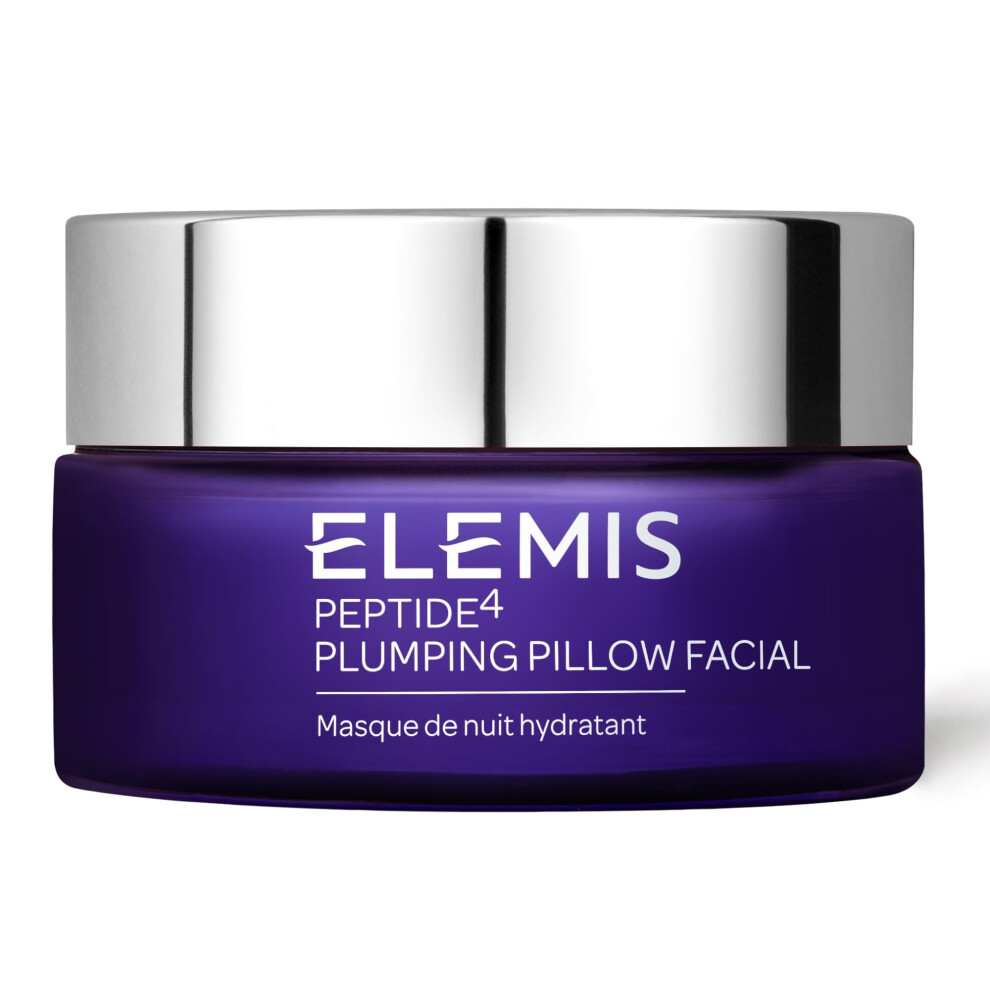 ELEMIS Peptide4 Plumping Pillow Facial, Cooling Gel Face Mask to Plump, Replenish and Rehydrate, Overnight Mask to Fight Tired, Dull Skin, Night Serum