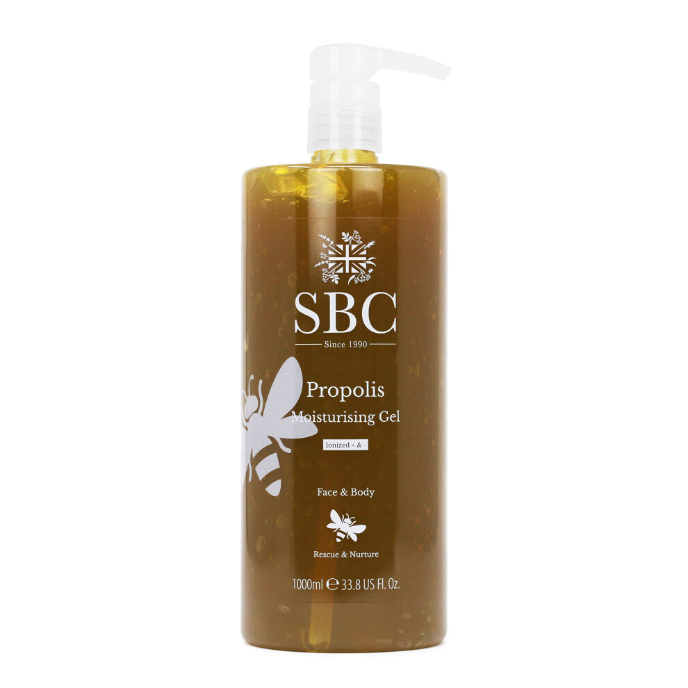 Sbc Skincare Propolis Moisturising Gel ? 1000Ml | Lightweight Propolis Gel Moisturiser For Face And Body | Nurturing Propolis Gel For Irritated Or