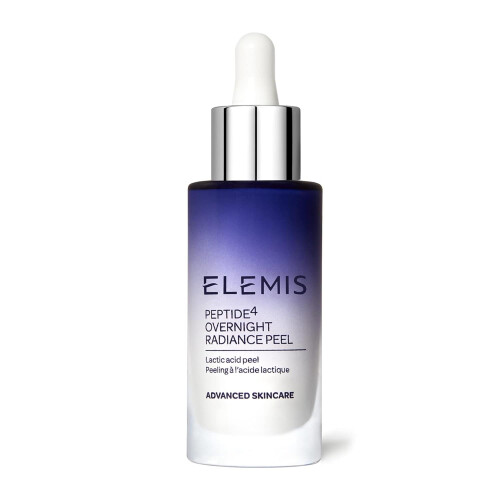 ELEMIS Peptide4 Overnight Radiance Peel 50114 - AHA Lactic Acid Peel with Hibiscus Acids & Botanical Oils for Brighter, Smoother Skin