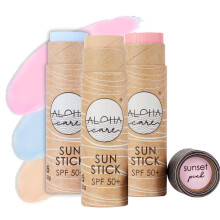 Aloha Sun Stick SPF 50+ | Ideal for Water Sports & Surfing | Mineral Sunscreen Stick SPF 50 Face, Sunblock Stick, Sun Block Sticks for Face, SPF