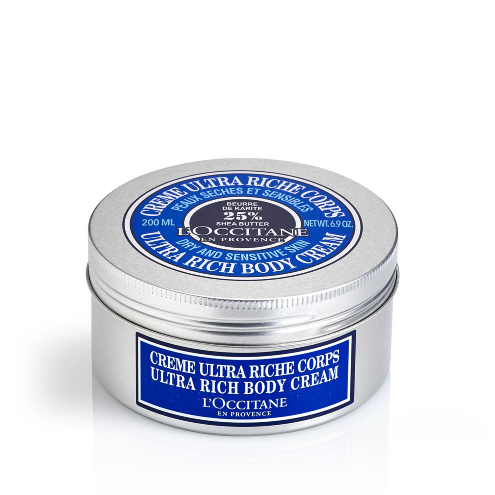 L'OCCITANE Shea Butter Ultra Rich Body Cream 200ml | Enriched with 25% Shea Butter | Vegan & 97% Readily Biodegradable | Clean & Luxury Beauty