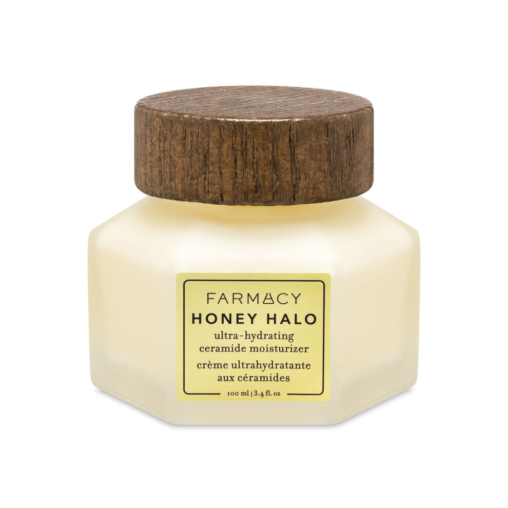 Farmacy Cream Honey Halo Ceramide Face Moisturizer - Hydrating Facial Lotion For Dry Skin (100 Ml)
