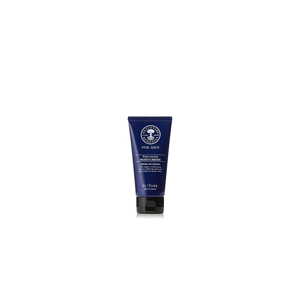 Neal?s Yard Remedies Men Rejuvenating Moisturiser, Hydrating Face Moisturiser, With Almond & Green Coffee, Vegan & Cruelty-Free, 50g